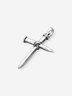 Pingente Nail Cross — Prata 925 Oxidada