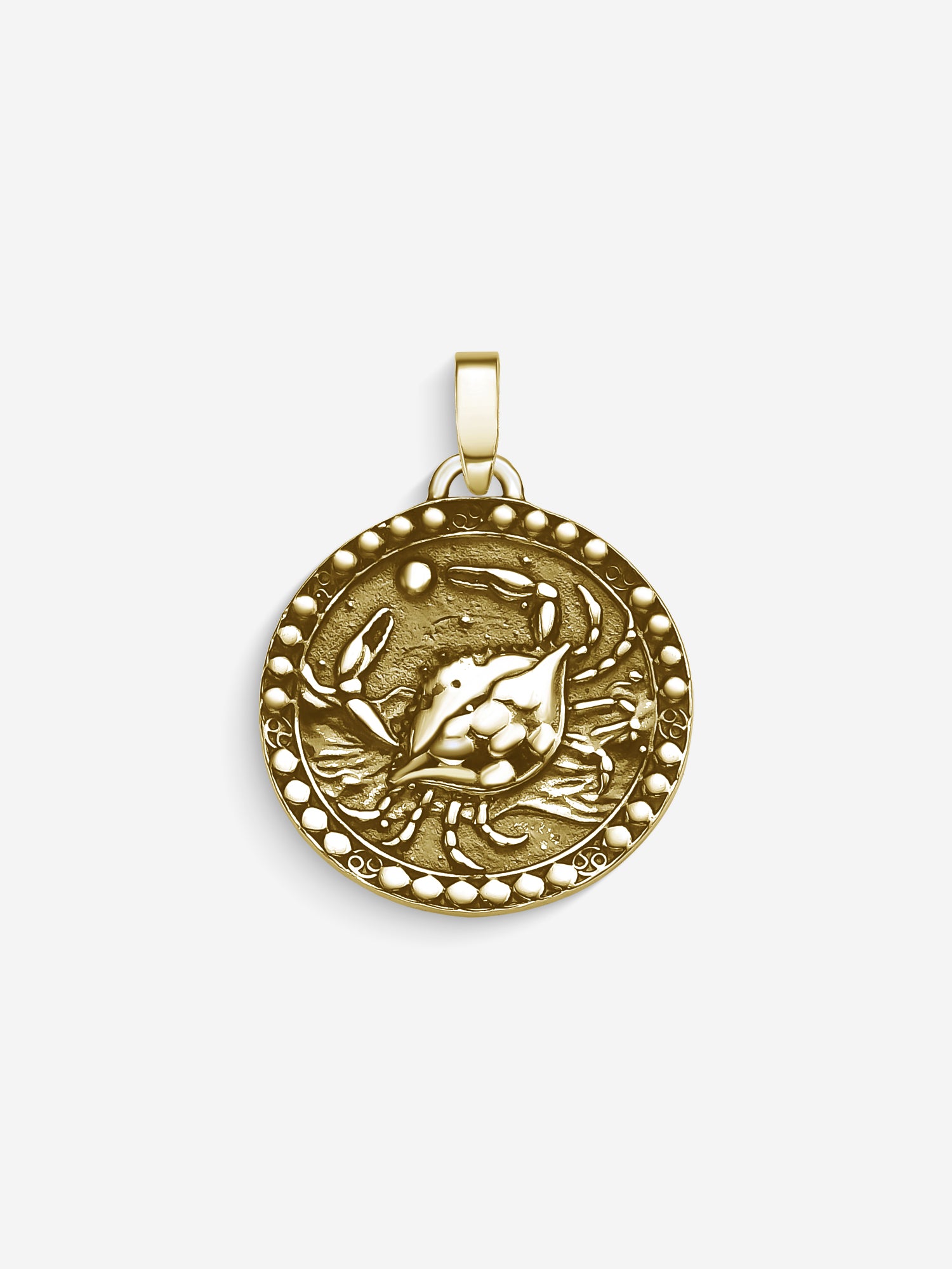 MATERIAL: PRATA BANHADA A OURO | Pingente Cancer em Prata 925 banhada a Ouro 18k