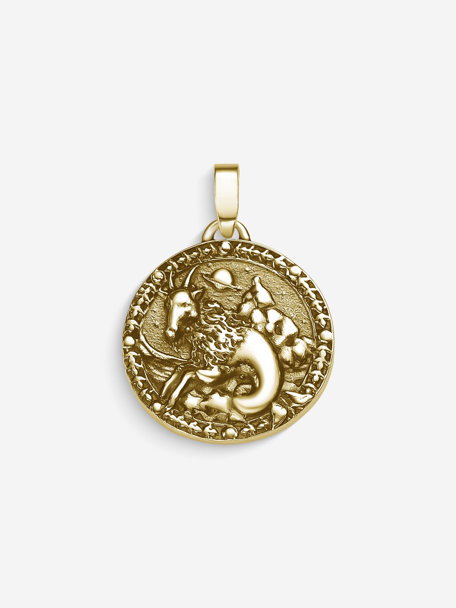 MATERIAL: PRATA BANHADA A OURO | Pingente Capricorn em Prata 925 banhada a Ouro 18k