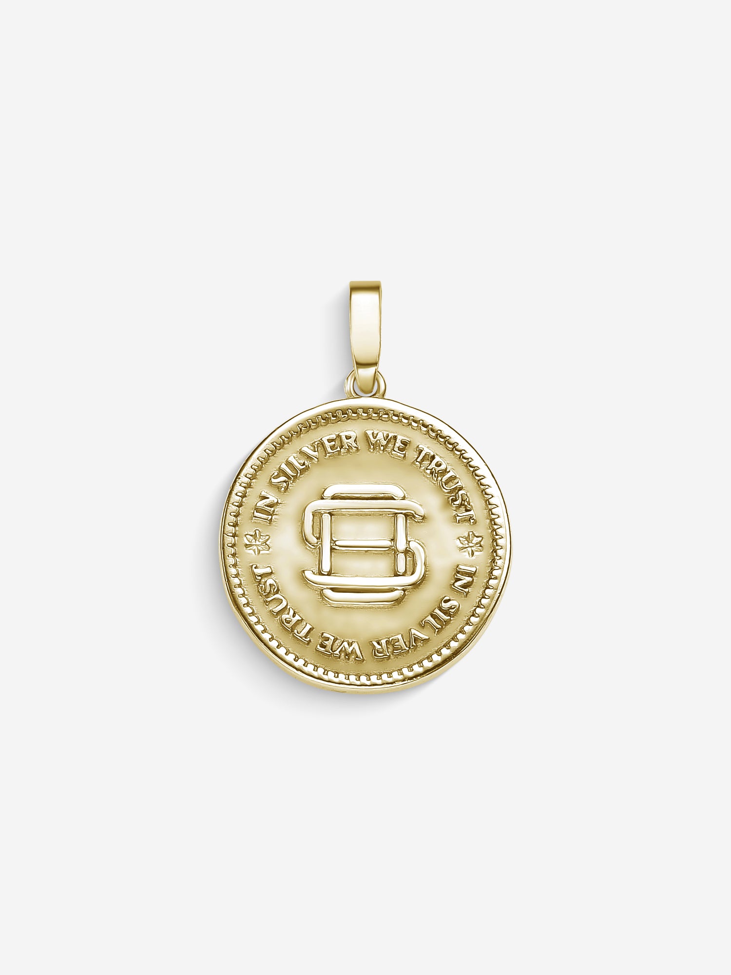 MATERIAL: PRATA BANHADA A OURO | Pingente Coin em Prata 925 banhada a Ouro 18k