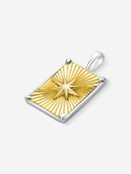 Pingente Compass II Large — Ouro & Prata