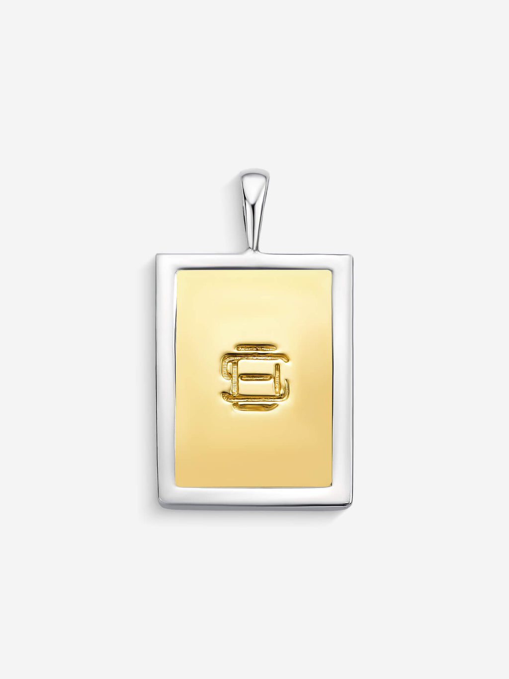 Pingente Compass II Large — Ouro & Prata