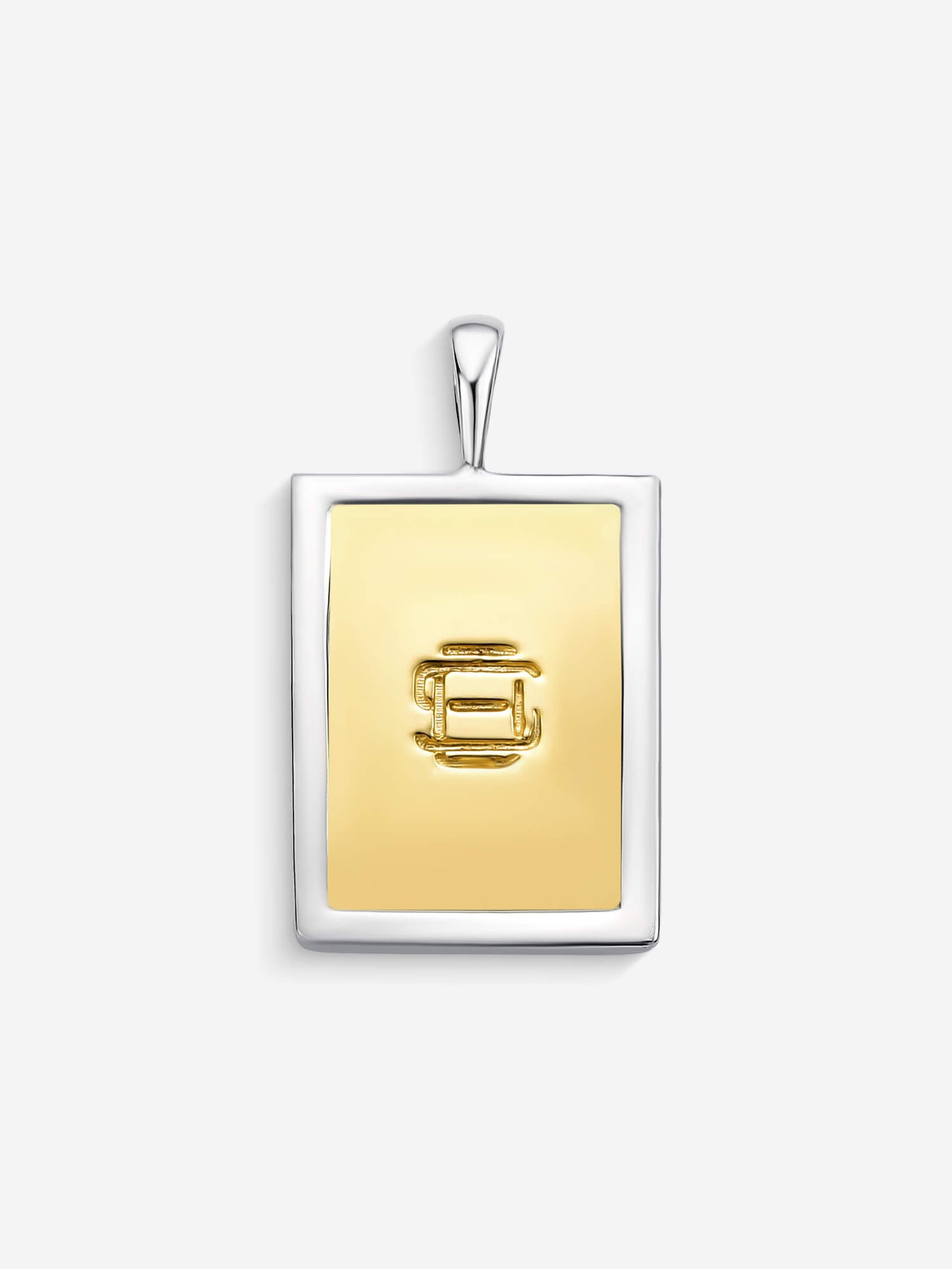 Pingente Compass II Large — Ouro & Prata