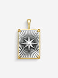 Pingente Compass II Large — Prata & Ouro