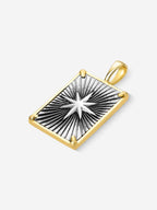 Pingente Compass II Large — Prata & Ouro