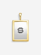 Pingente Compass II Large — Prata & Ouro