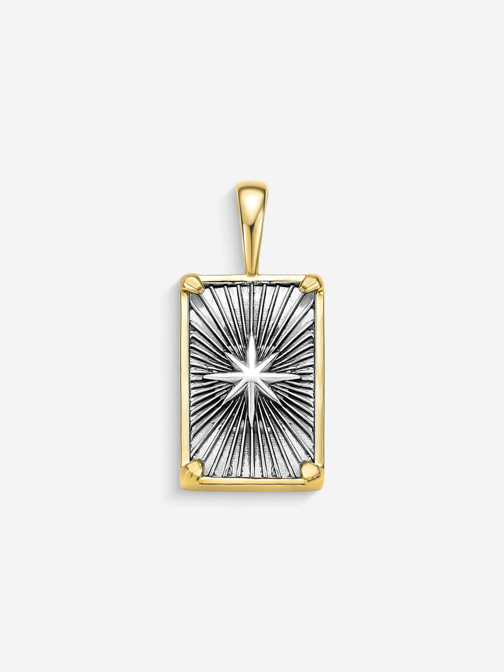 Pingente Compass II — Prata & Ouro