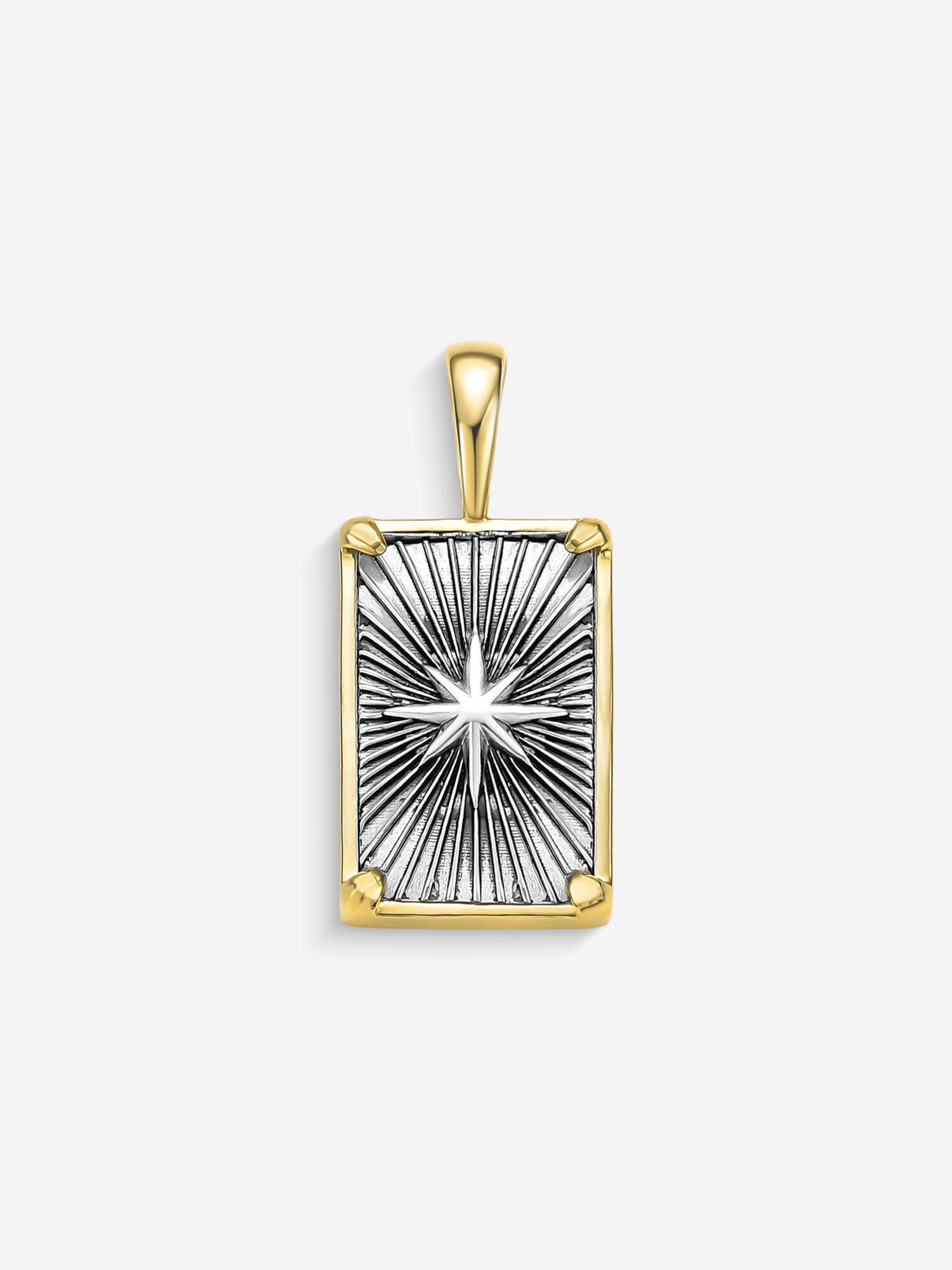 Pingente Compass II — Prata & Ouro