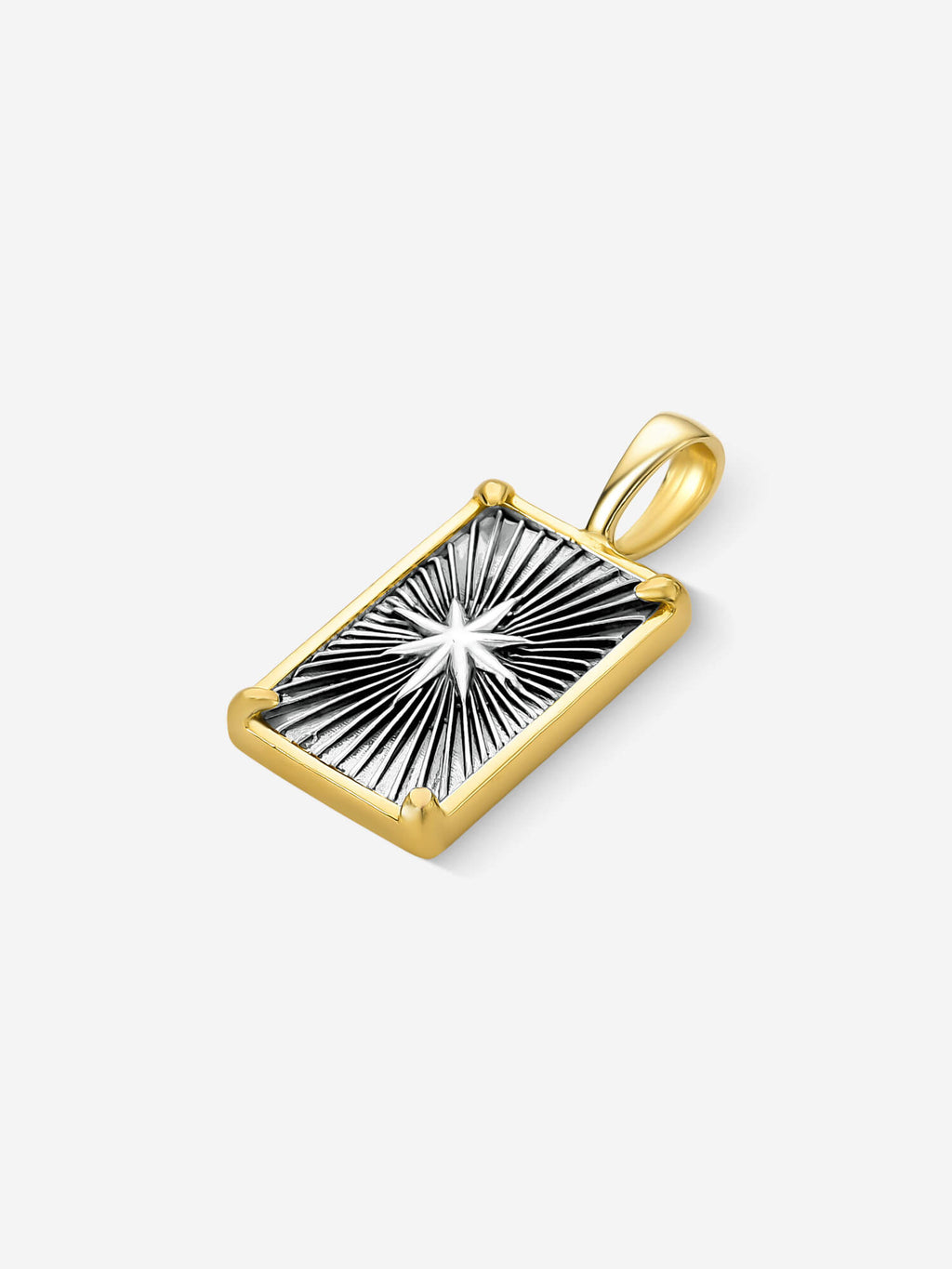 Pingente Compass II — Prata & Ouro
