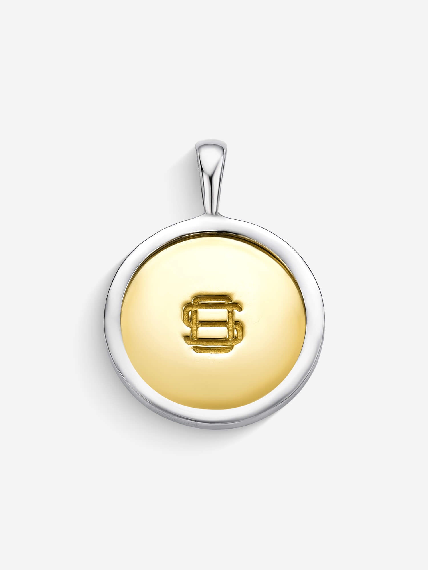 Pingente Compass I Large — Ouro & Prata