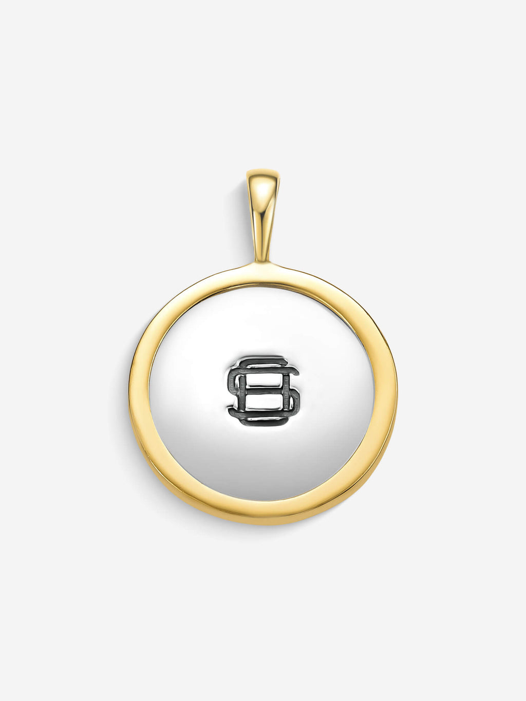 Pingente Compass I Large — Prata & Ouro