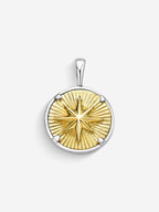 Pingente Compass I — Ouro & Prata