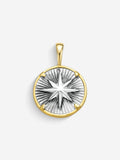 Pingente Compass I — Prata & Ouro