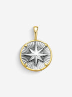 Pingente Compass I — Prata & Ouro