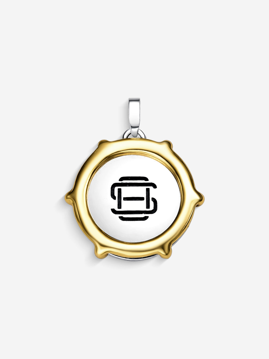 MATERIAL: PRATA E OURO | Pingente Conquer em Prata 925 e Ouro 18K