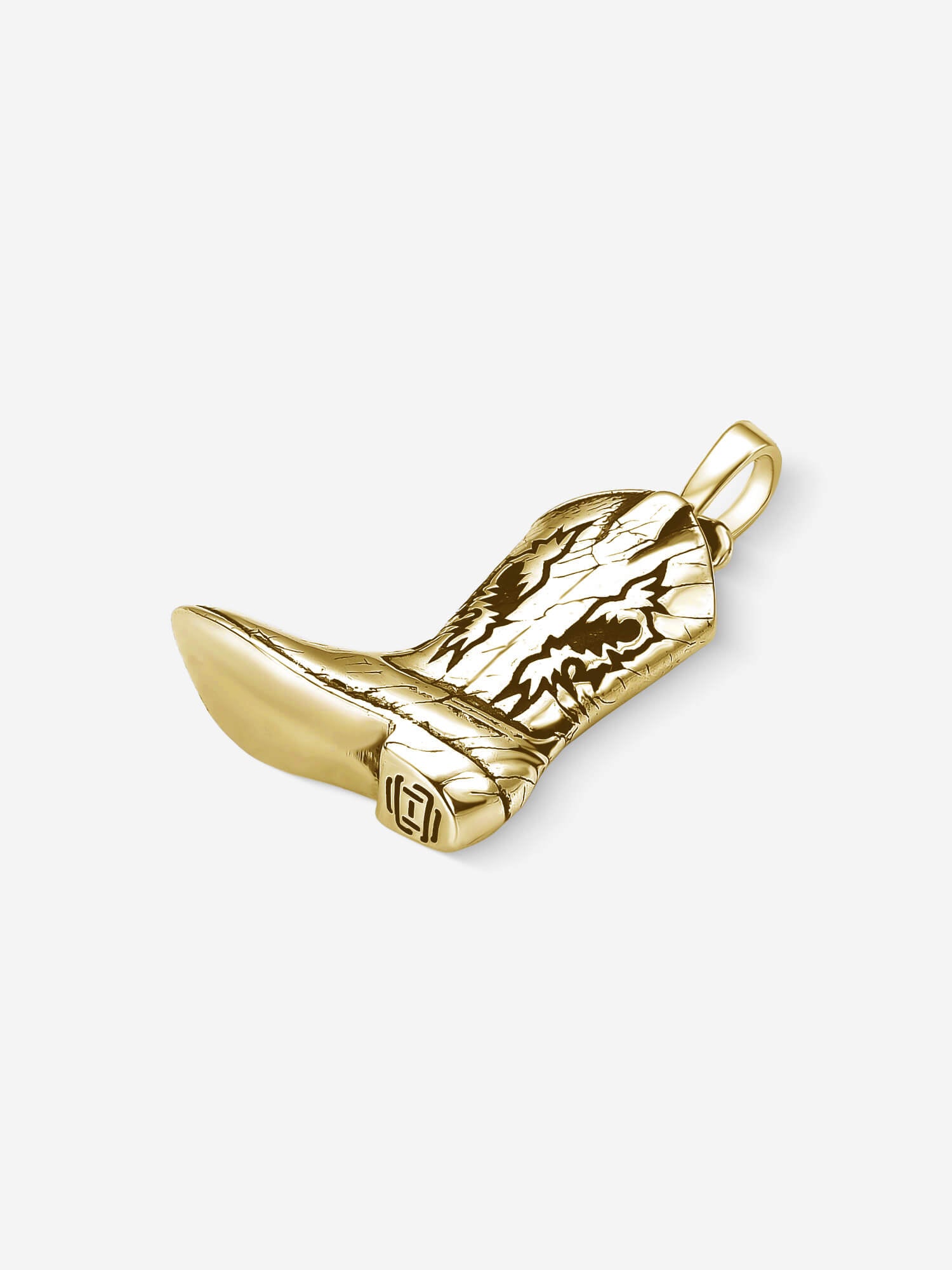 Pingente Cowboy Boots — Prata 925 banho em Ouro