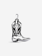 Pingente Cowboy Boots — Prata 925 Oxidada