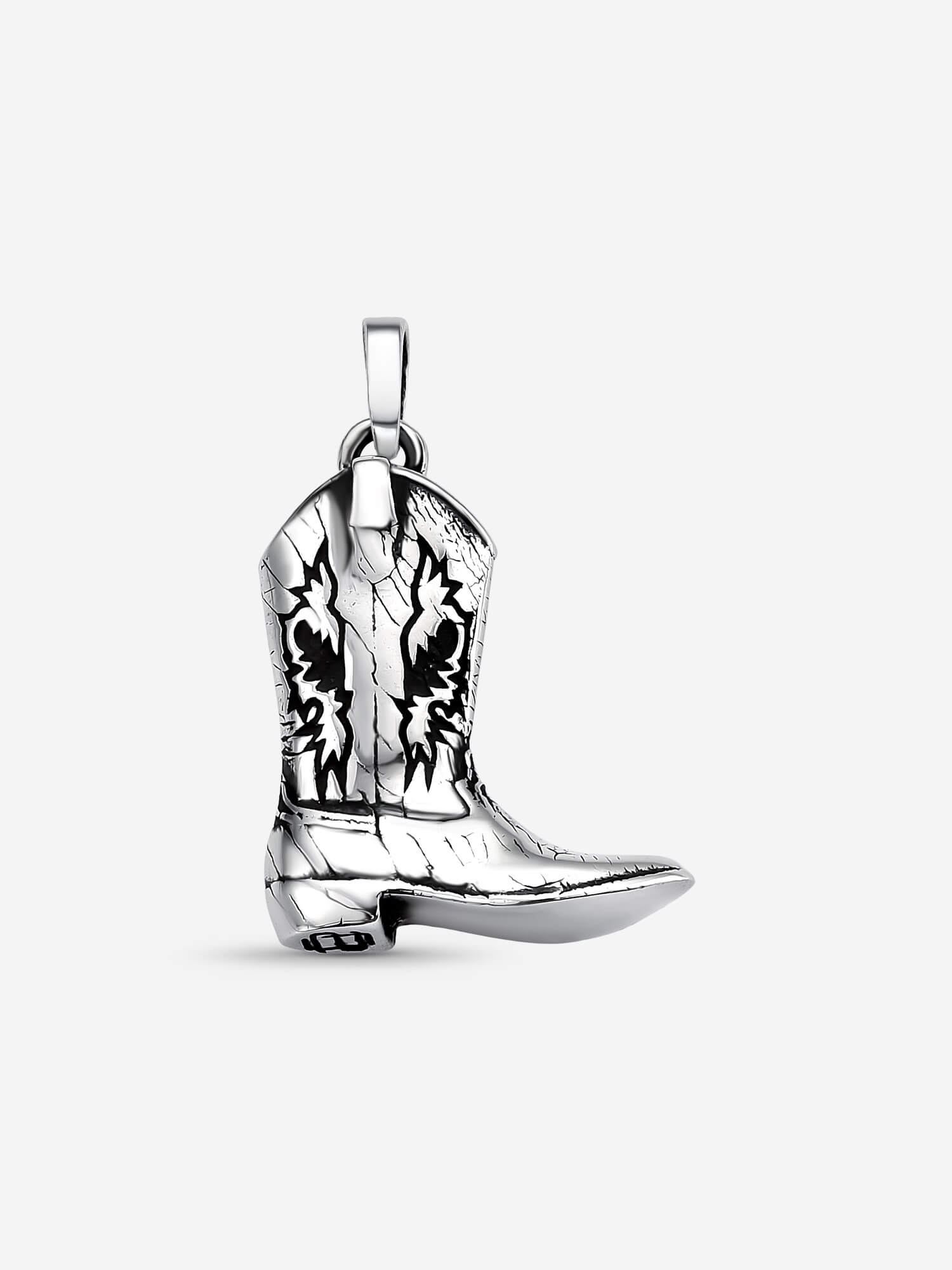 Pingente Cowboy Boots — Prata 925 Oxidada