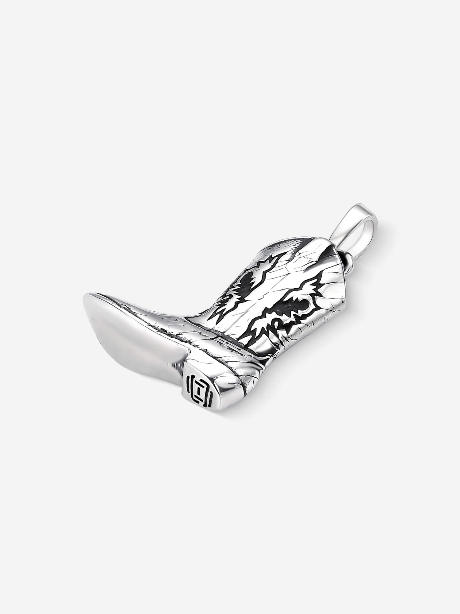 Pingente Cowboy Boots — Prata 925 Oxidada