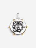 MATERIAL: PRATA E OURO | Pingente Faces em Prata 925 e Ouro 18K