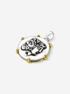 MATERIAL: PRATA E OURO | Pingente Faces em Prata 925 e Ouro 18K
