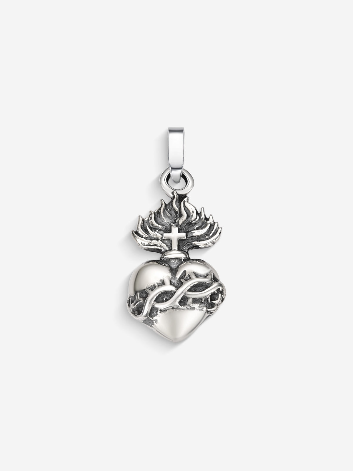 Pingente Flaming Heart Sagrado Coracao 1