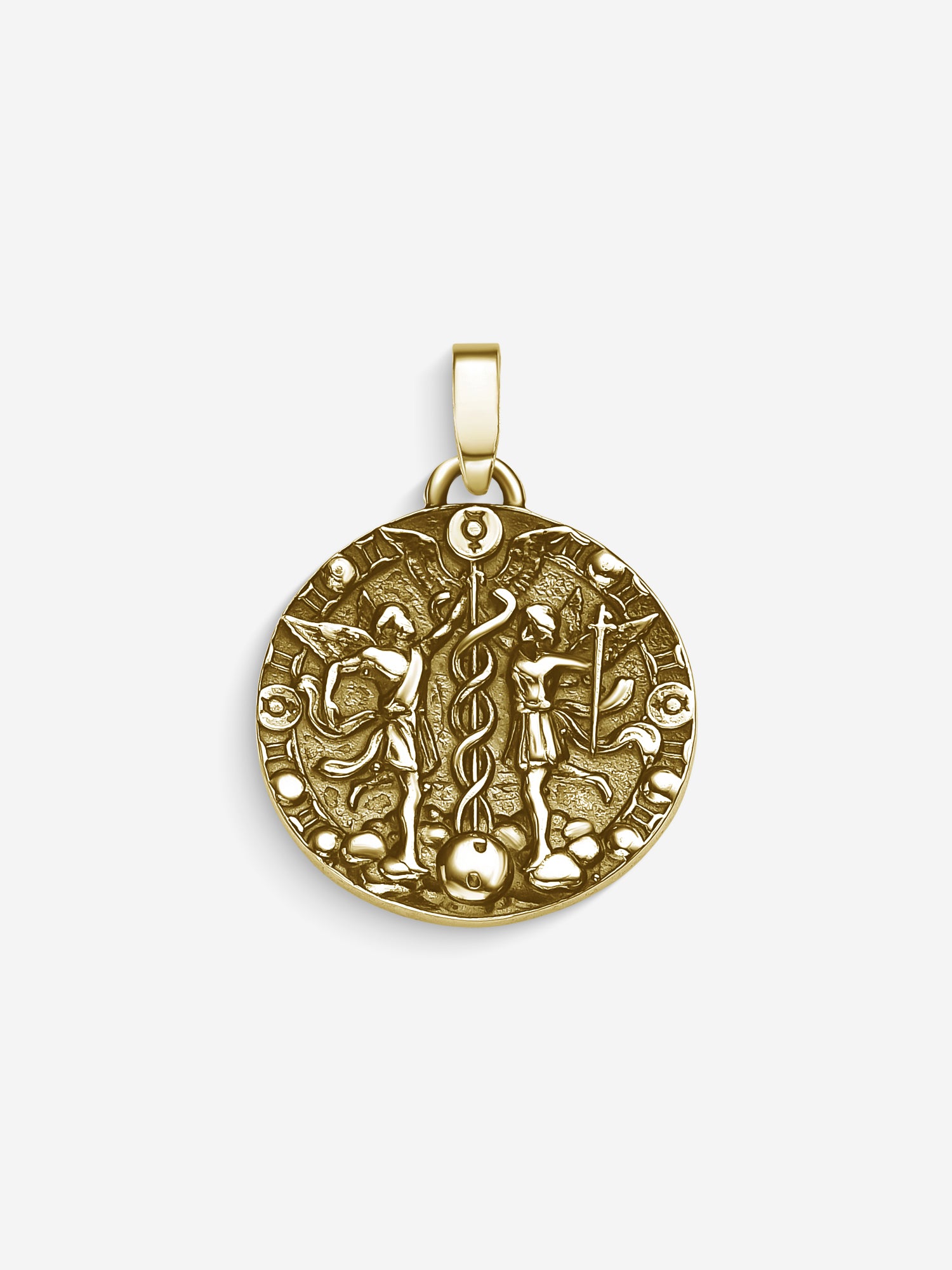 MATERIAL: PRATA BANHADA A OURO | Pingente Gemini em Prata 925 banhada a Ouro 18k