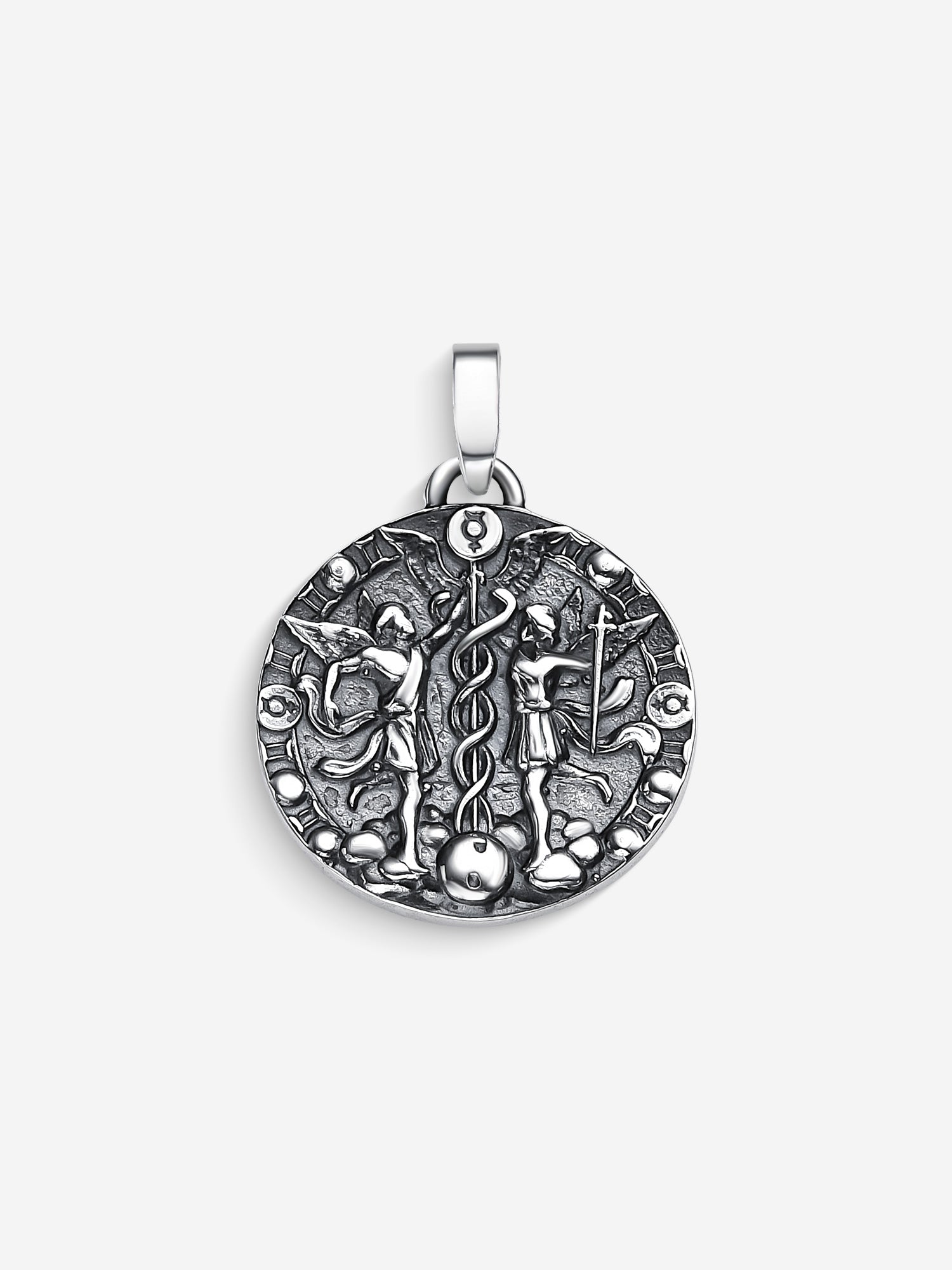 MATERIAL: PRATA OXIDADA | Pingente Gemini em Prata 925 Oxidada