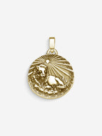 MATERIAL: PRATA BANHADA A OURO | Pingente Leo em Prata 925 banhada a Ouro 18k