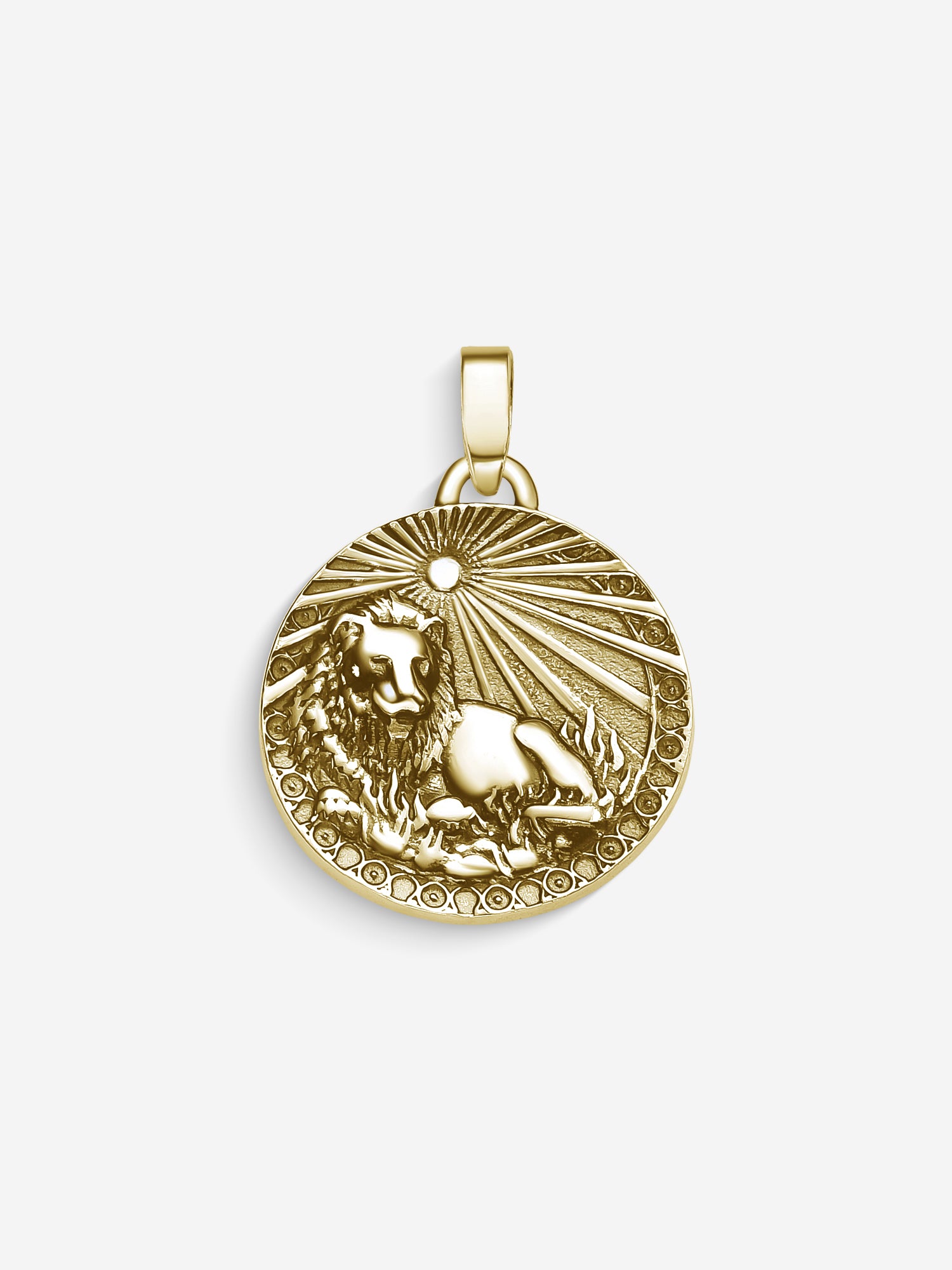 MATERIAL: PRATA BANHADA A OURO | Pingente Leo em Prata 925 banhada a Ouro 18k