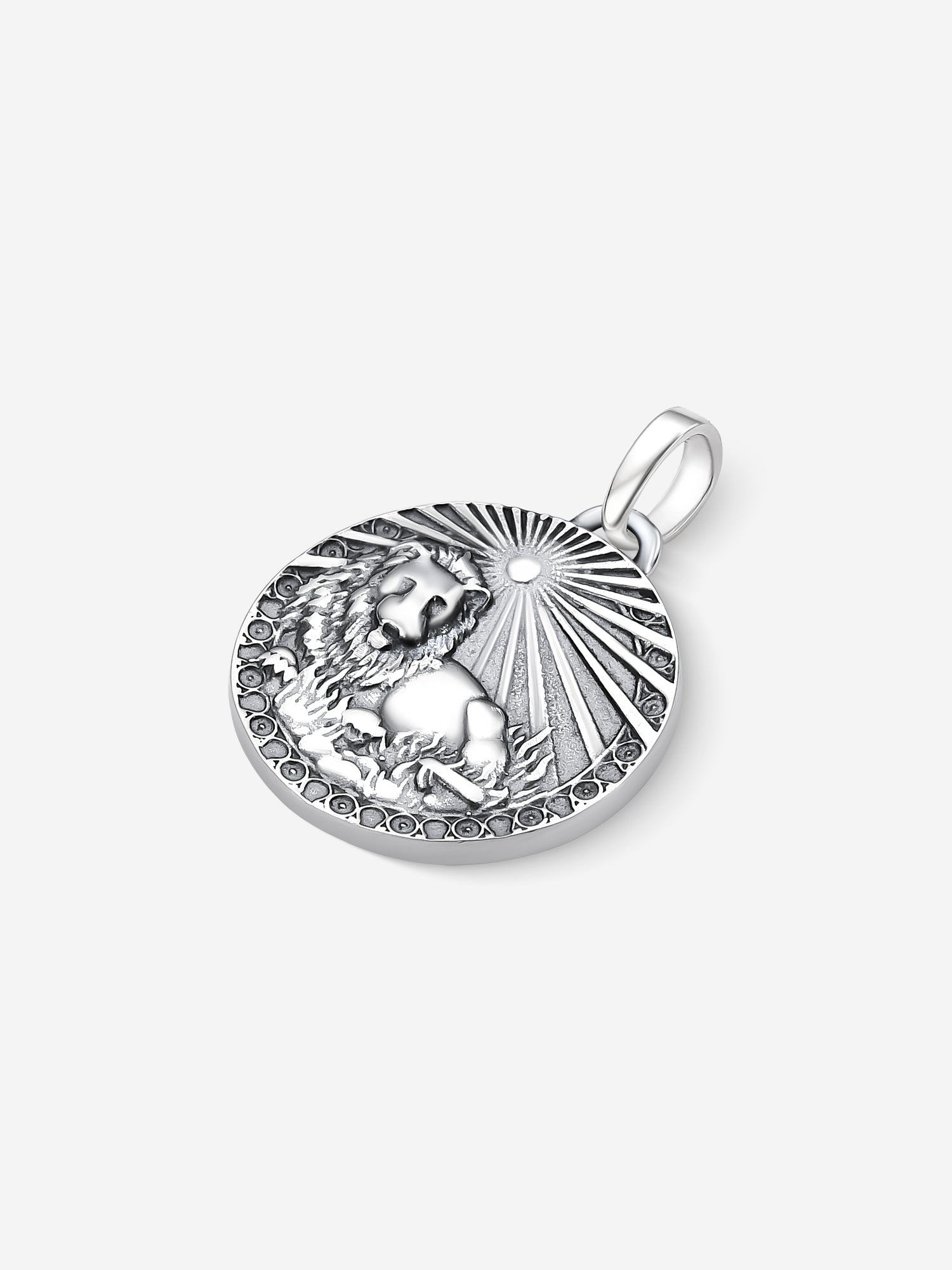 MATERIAL: PRATA OXIDADA | Pingente Leo em Prata 925 Oxidada