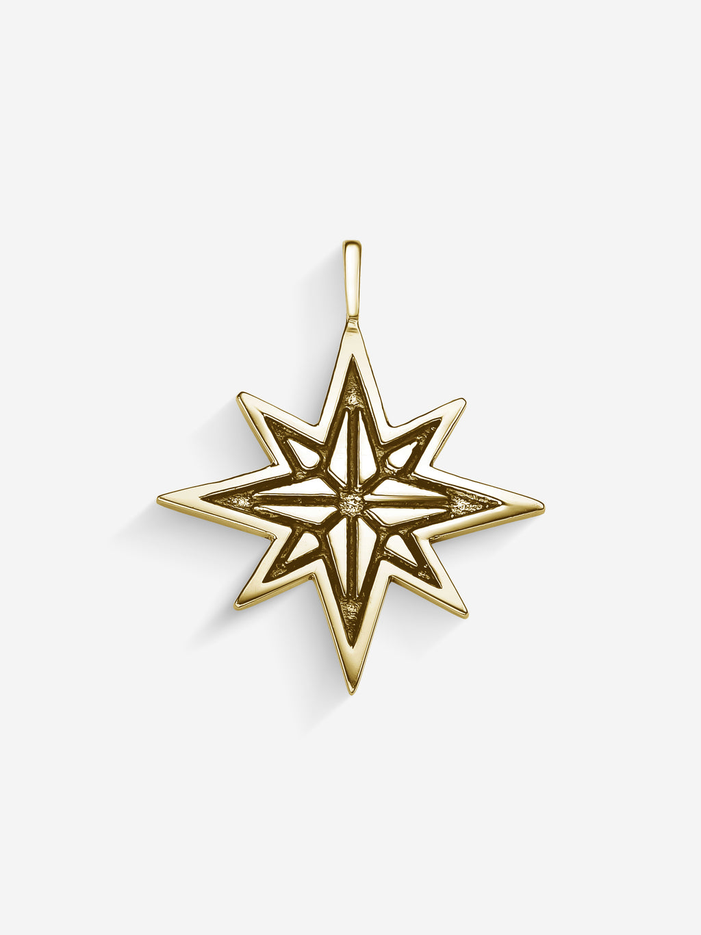 MATERIAL: PRATA BANHADA A OURO | Pingente North em Prata 925 banhada a Ouro 18k