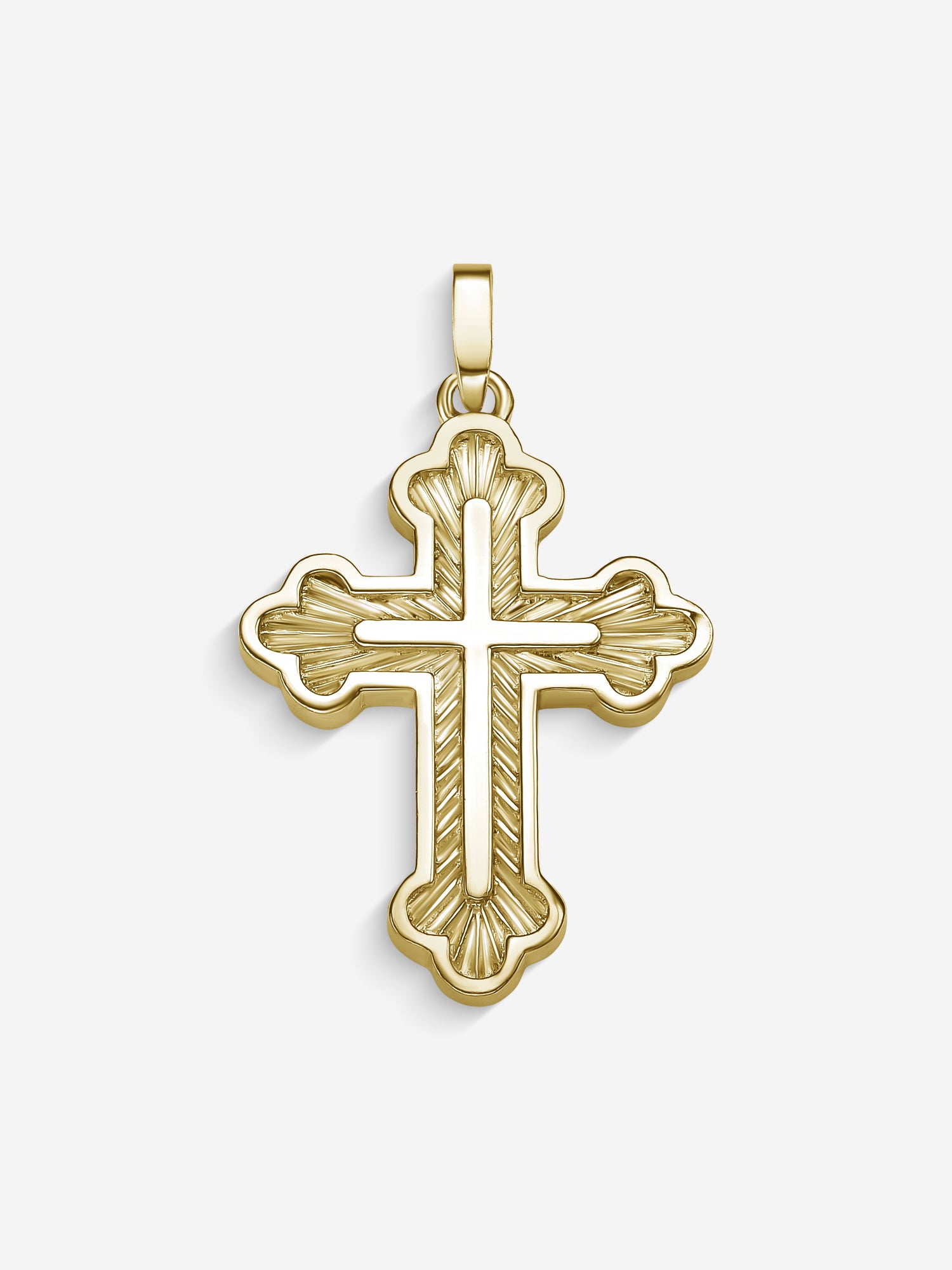 MATERIAL: PRATA BANHADA A OURO | Pingente Russian Cross em Prata 925 banhada a Ouro 18k