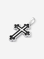 MATERIAL: PRATA OXIDADA | Pingente Russian Cross em Prata 925 Oxidada