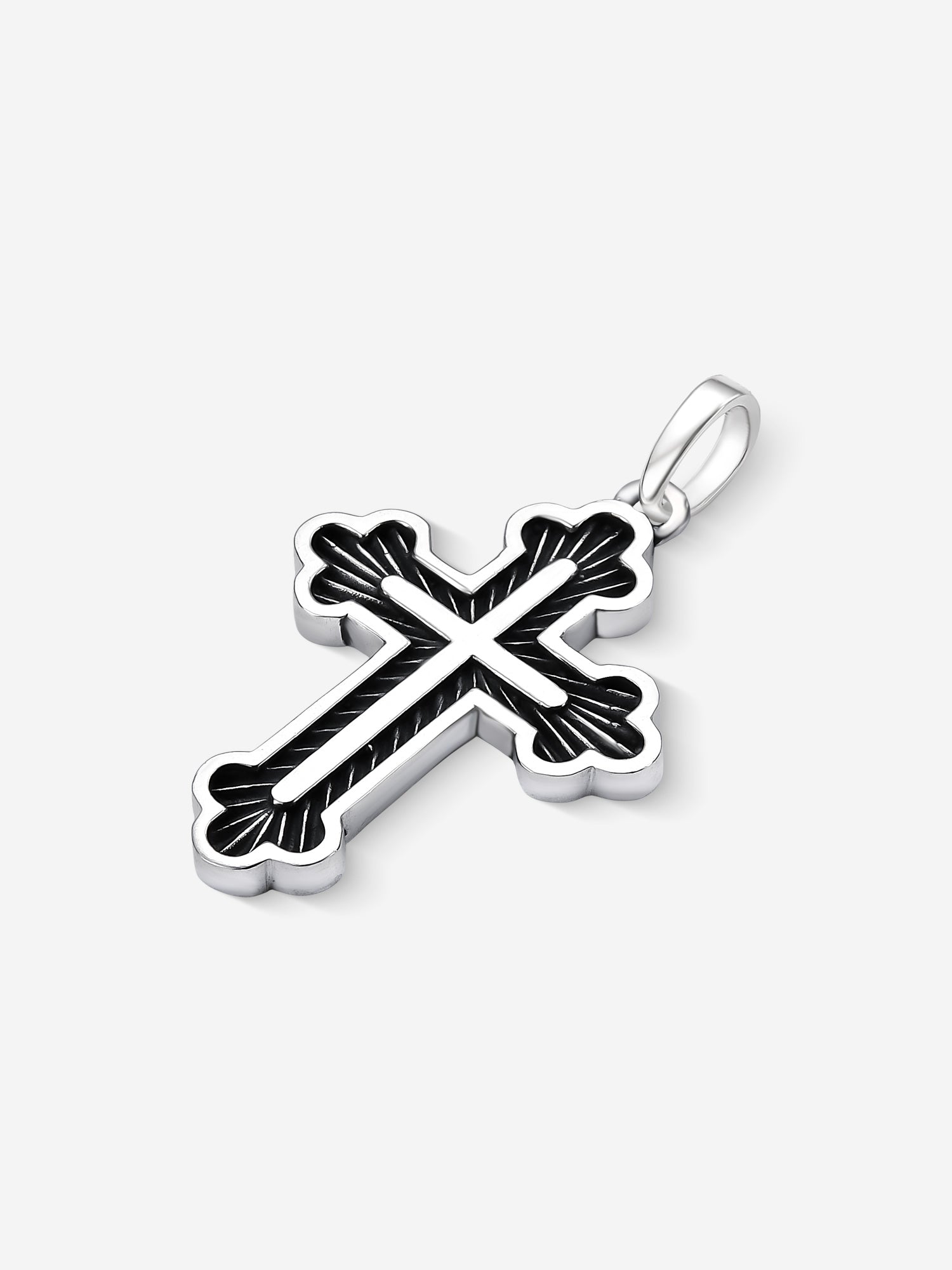 MATERIAL: PRATA OXIDADA | Pingente Russian Cross em Prata 925 Oxidada