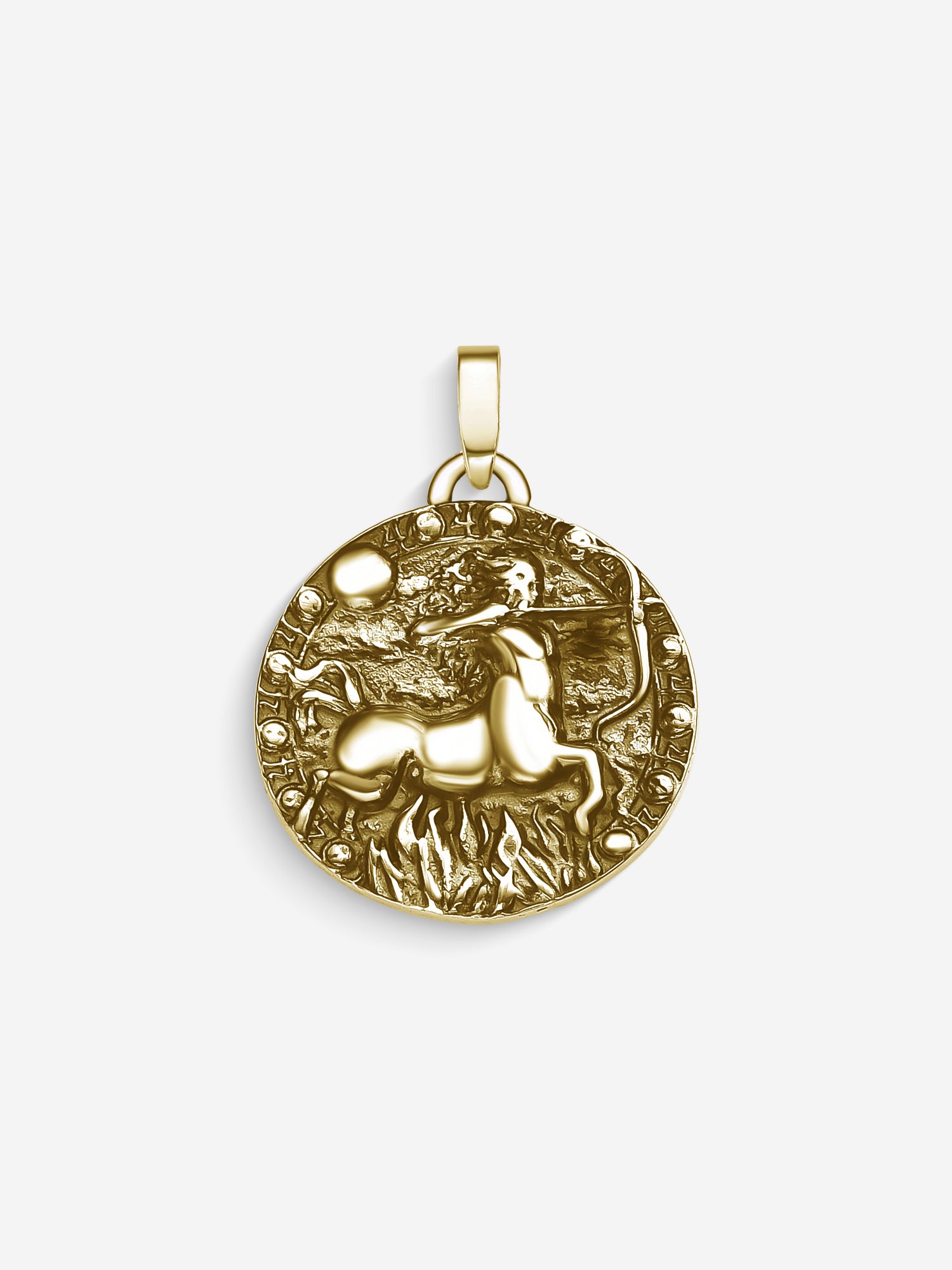 MATERIAL: PRATA BANHADA A OURO | Pingente Sagittarius em Prata 925 banhada a Ouro 18k