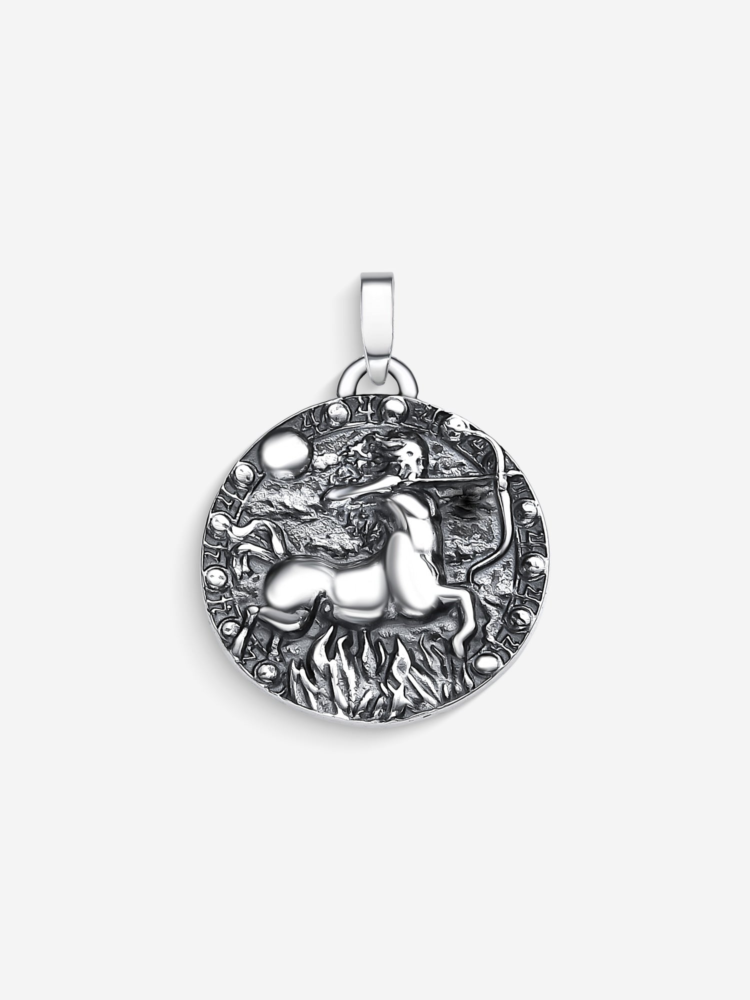 MATERIAL: PRATA OXIDADA | Pingente Sagittarius em Prata 925 Oxidada