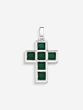 Stone Cross em Prata 925 com crisoprásio