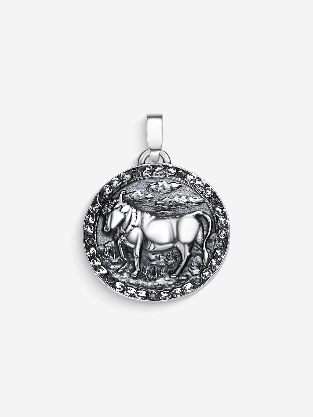 MATERIAL: PRATA OXIDADA | Pingente Taurus em Prata 925 Oxidada