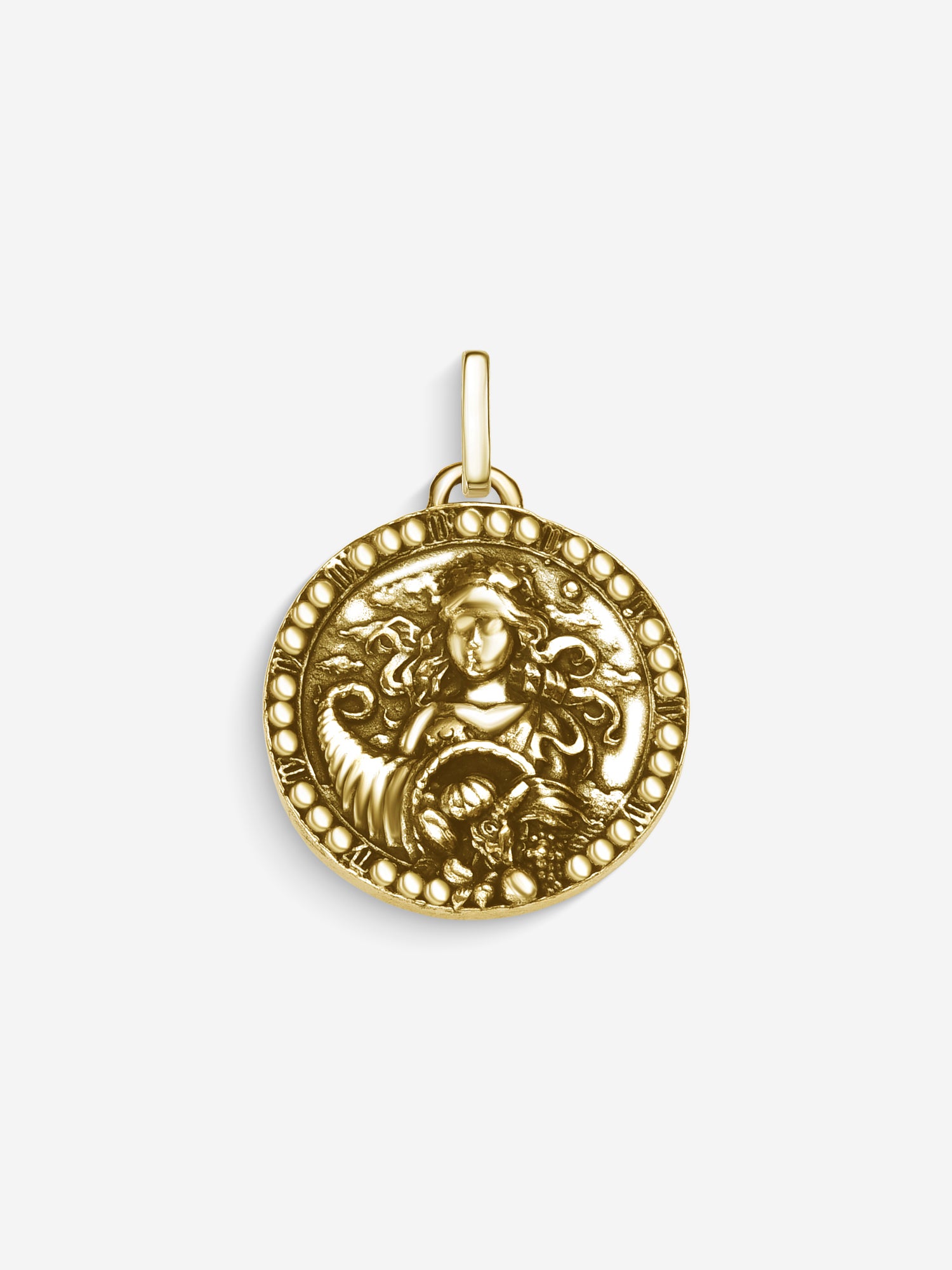 MATERIAL: PRATA BANHADA A OURO | Pingente Virgo em Prata 925 banhada a Ouro 18k