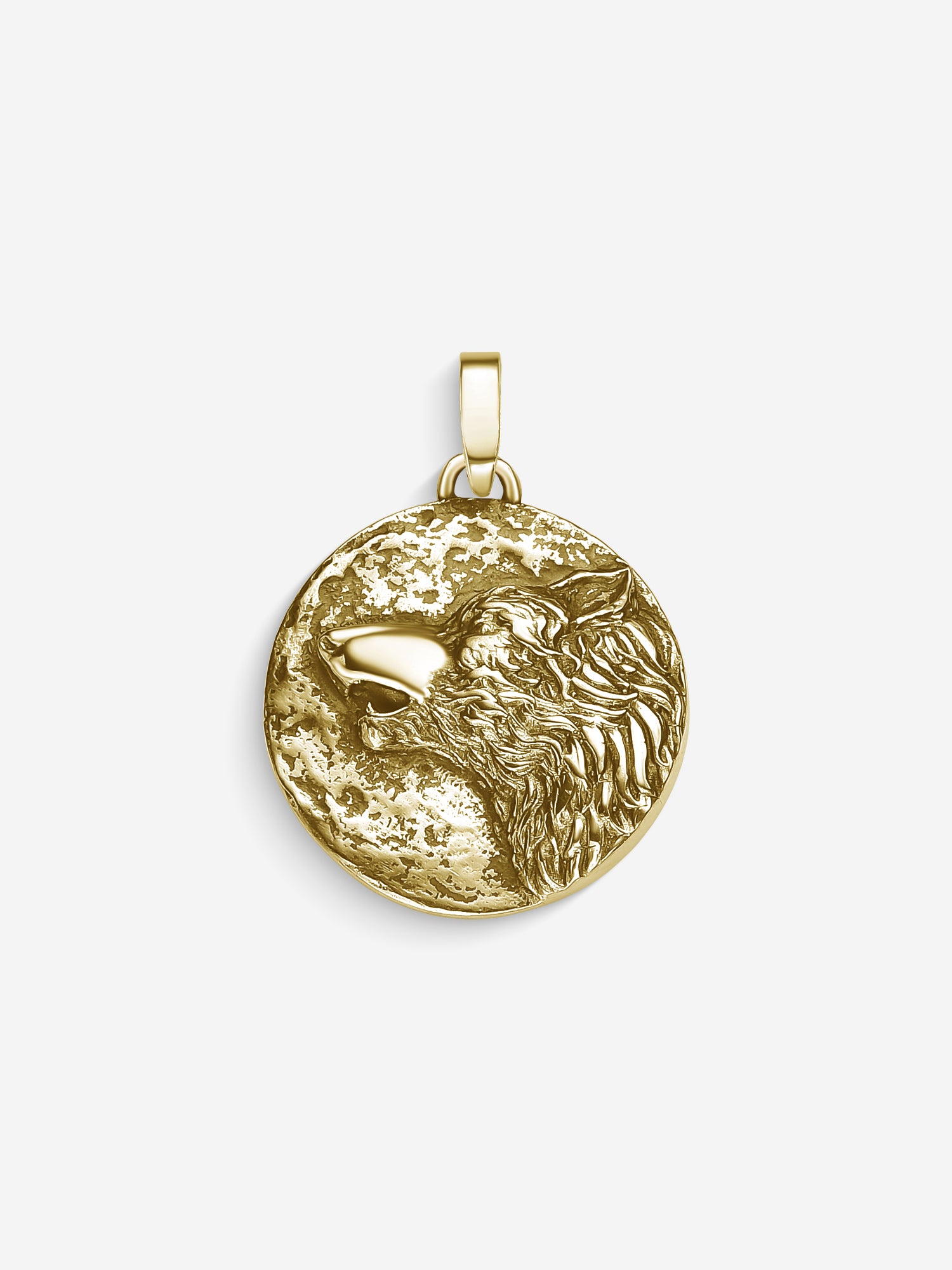 MATERIAL: PRATA BANHADA A OURO | Pingente Wolf em Prata 925 banhada a Ouro 18k