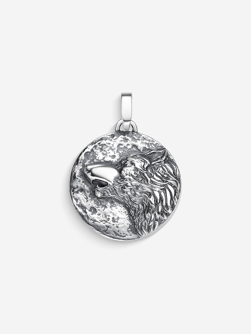 MATERIAL: PRATA OXIDADA | Pingente Wolf em Prata 925 Oxidada