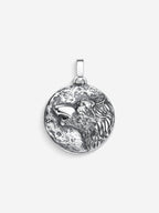MATERIAL: PRATA OXIDADA | Pingente Wolf em Prata 925 Oxidada
