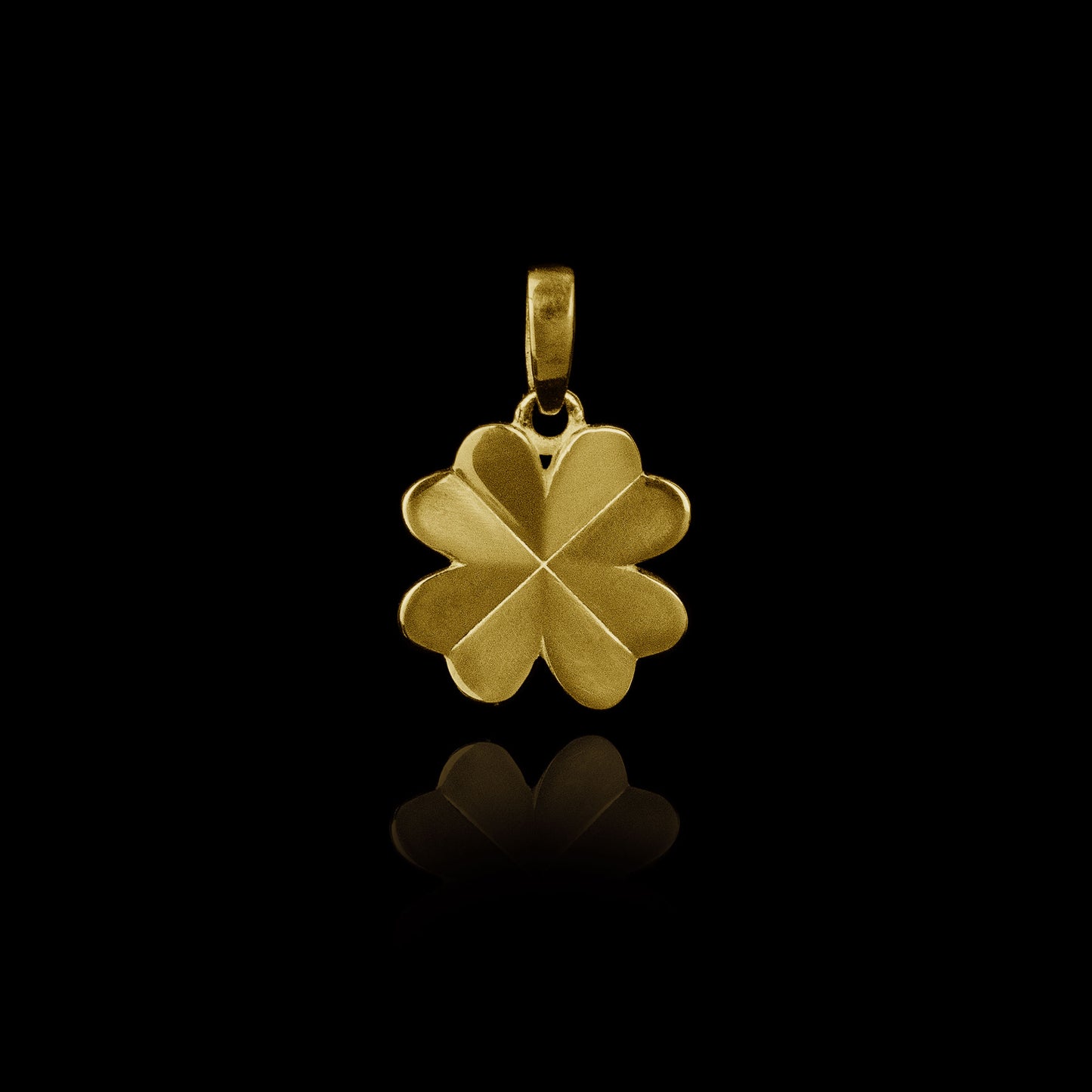Pingente de Prata Clover Banhado a Ouro
