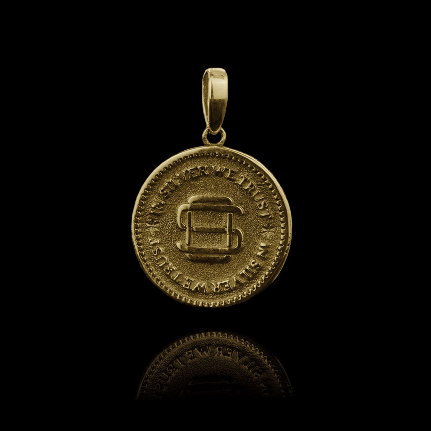 Colar de Prata Coin II Banhado a Ouro