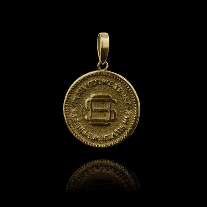 Colar de Prata Coin II Banhado a Ouro