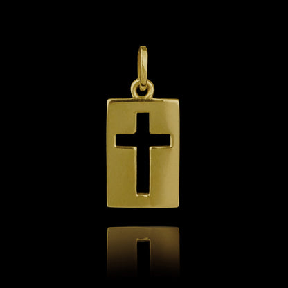 Pingente de Prata Shield II Banhado a Ouro