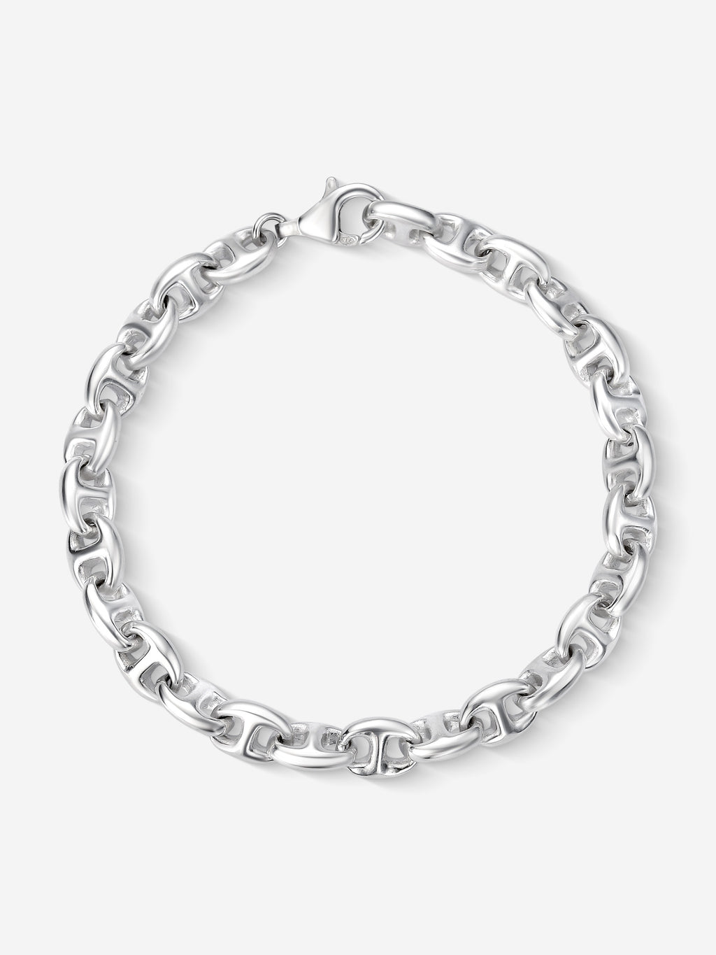 Pulseira Marine Masculina com Elos Marinheiros em Prata 925