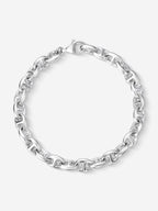 Pulseira Marine Masculina com Elos Marinheiros em Prata 925