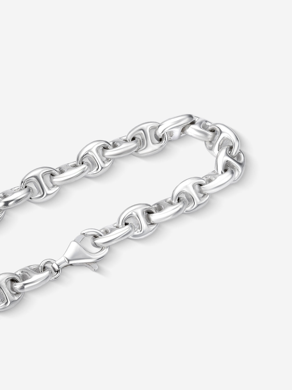 Pulseira Marine Masculina com Elos Marinheiros em Prata 925